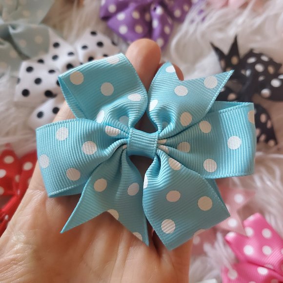 Lot of 16 girl Bows dotted - Picture 5 of 7
